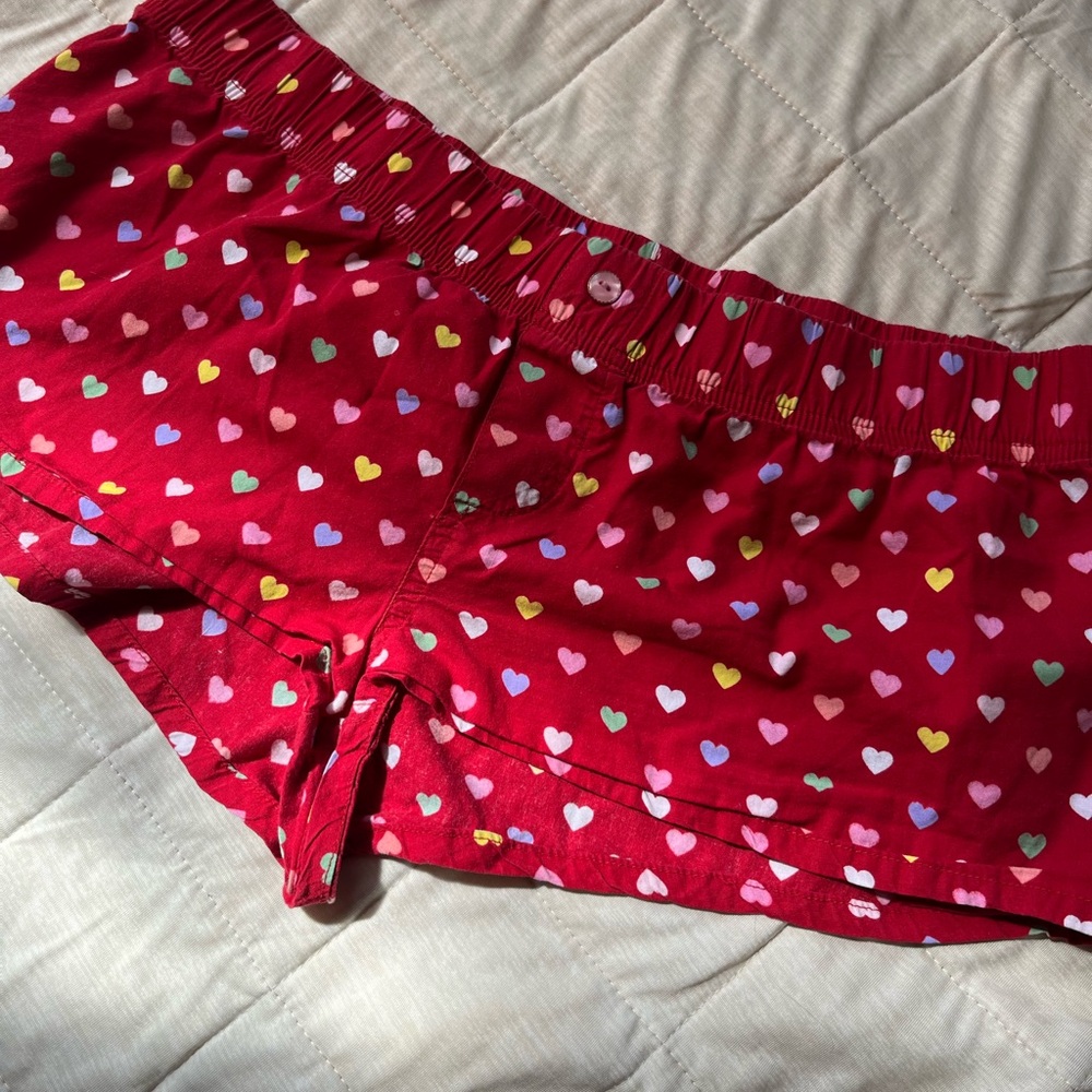 Aéropostale Heart Patterned y2k low-rise mini shorts